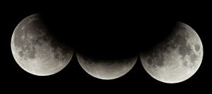 Sombra semi-circular da Terra na Lua durante um eclipse lunar parcial / Crédito: Wikimedia Commons 