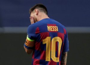 Messi durante Barcelona 2 x 8 Bayern de Munique — Foto: Manu Fernandez/Reuters 