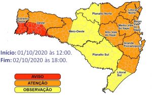 Calor intenso em Santa Catarina nesta quinta e sexta-feira (Foto: Divulgação/Defesa Civil) 