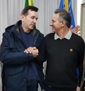 Jorge Goetten em 2018 durabte visita ao prefeito Almir (Foto: Divulgação)